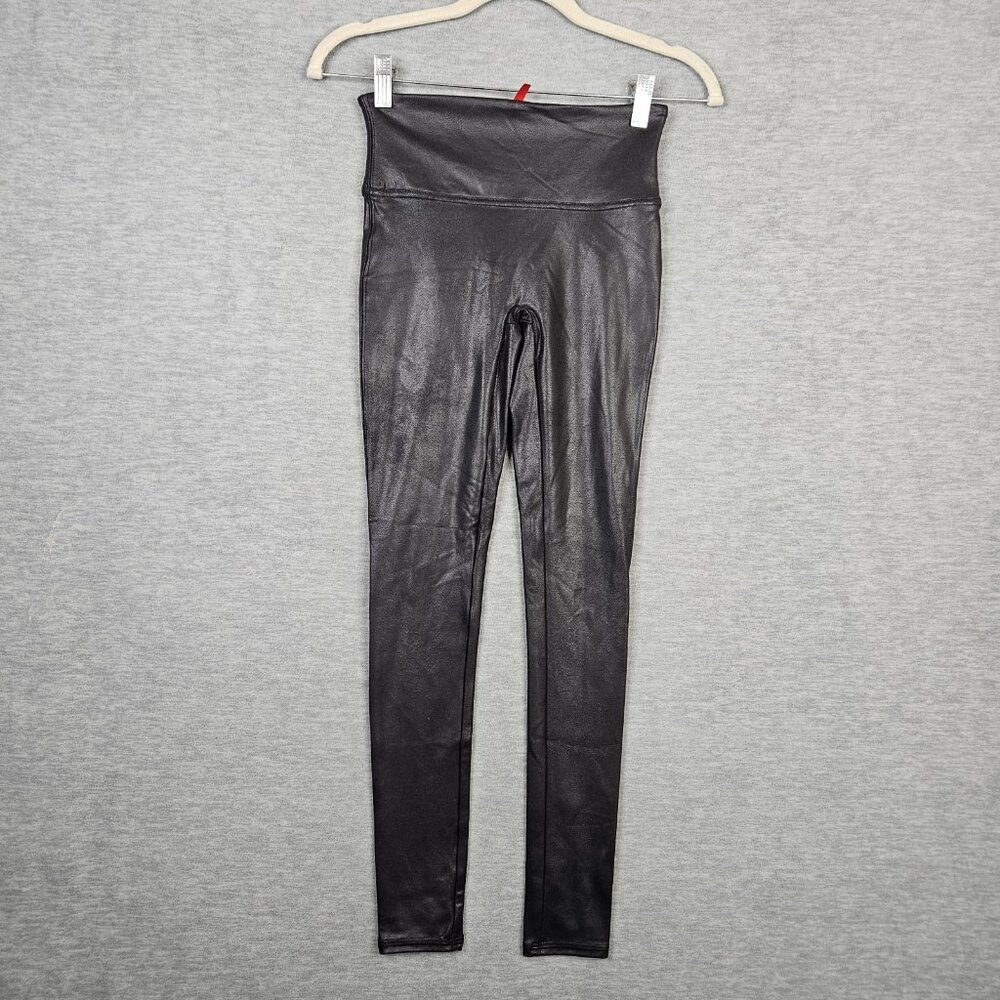 Spanx Women’s Black Faux Leather Pull Skinny Pant Size S/P